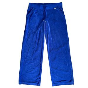 GUC Michael Kors Women's Drawstring Velour Pants - Blue (Size M)